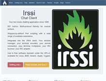 Tablet Screenshot of irssi.org